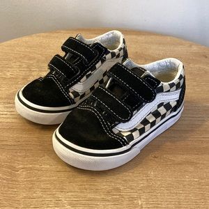 Vans Toddler Size 6 Black and White Checkered